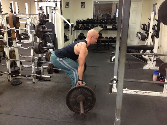Turning deadlift into a squat