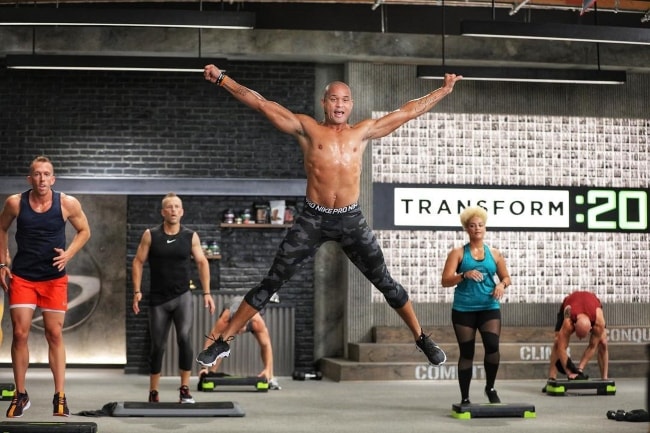 Shaun T as seen during a jump