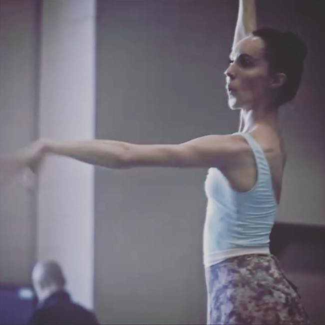 Amy Harris while practicing ballet session in 2018