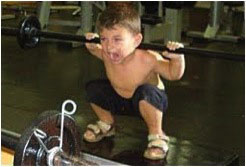 Child doing squats
